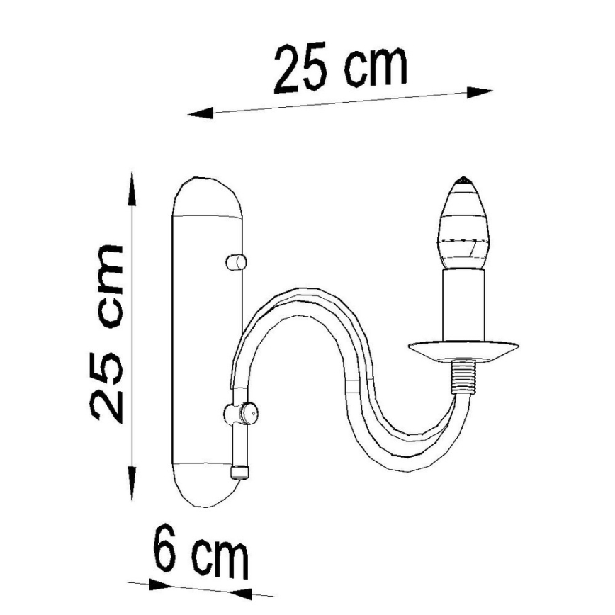 Aplică perete MINERWA 1xE14/40W/230V alb