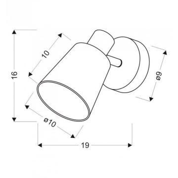 Aplică perete spot PIN 1xE14/40W/230V