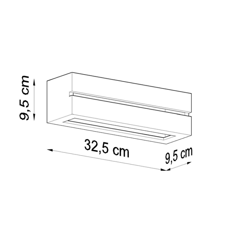 Aplică perete VEGA LINE 1xE27/60W/230V alb