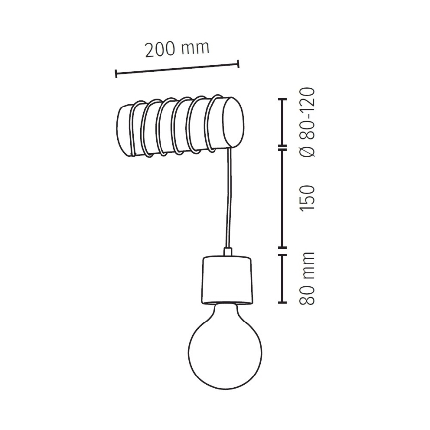 Aplică TRABO 1xE27/60W/230V pin – certificat FSC