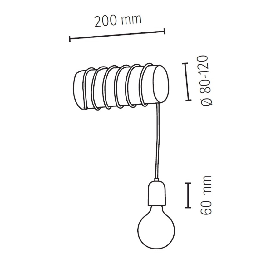 Aplică TRABO 1xE27/60W/230V pin – certificat FSC