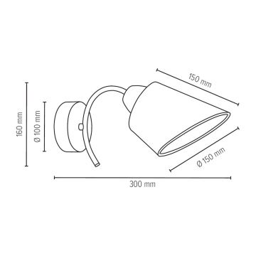 Aplică METTE 1xE27/40W/230V stejar – certificat FSC