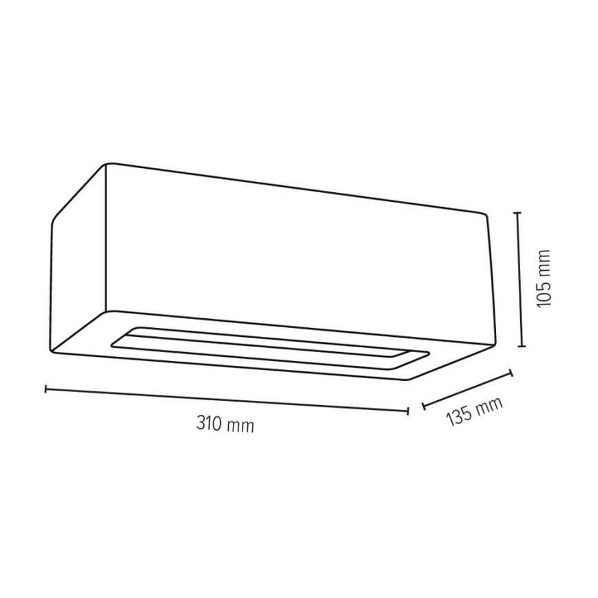 Aplică BLOCK 1xE27/40W/230V beton – certificat FSC