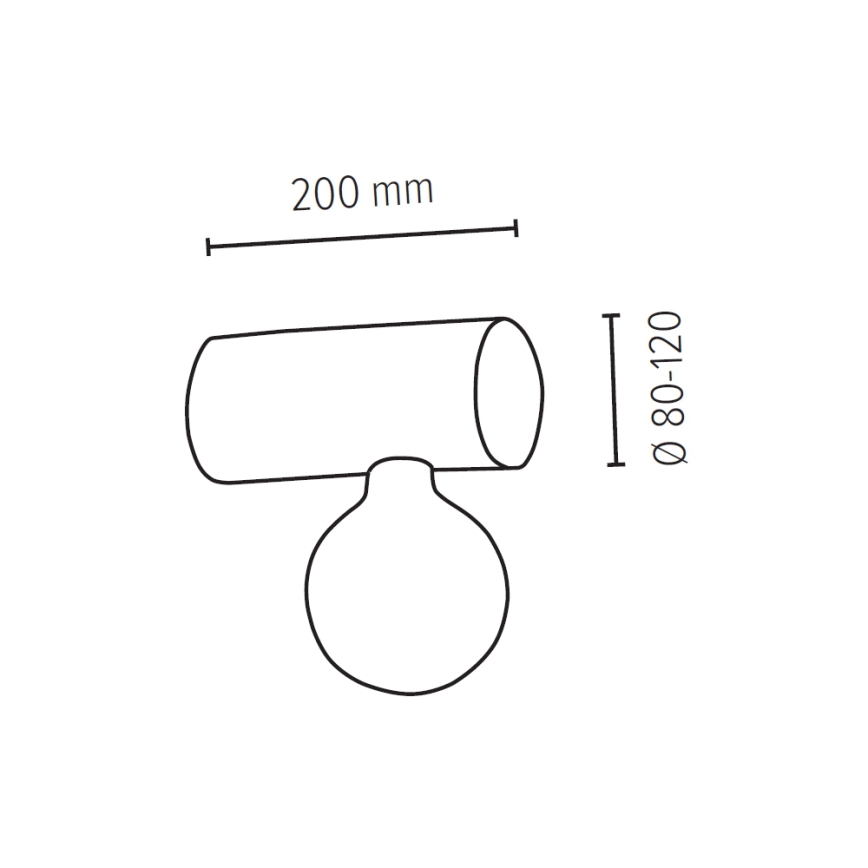 Aplică TRABO 1xE27/25W/230V pin – certificat FSC