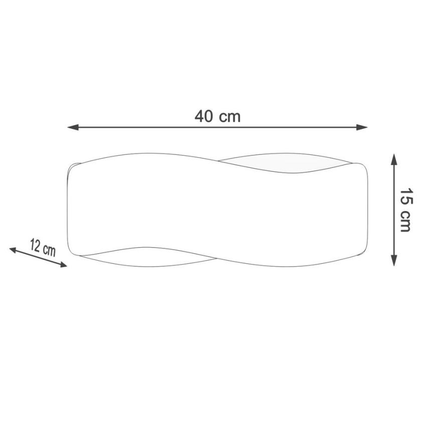 Aplică TILA 2xG9/40W/230V 40 cm neagră