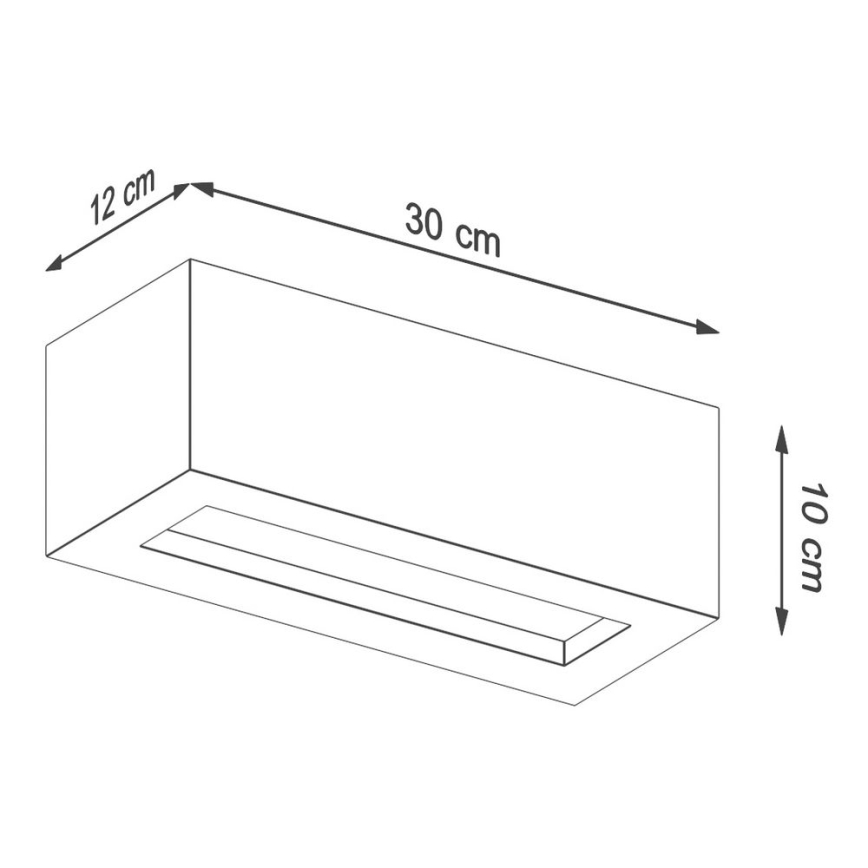 Aplică VEGA 1xE27/60W/230V 30 cm beton