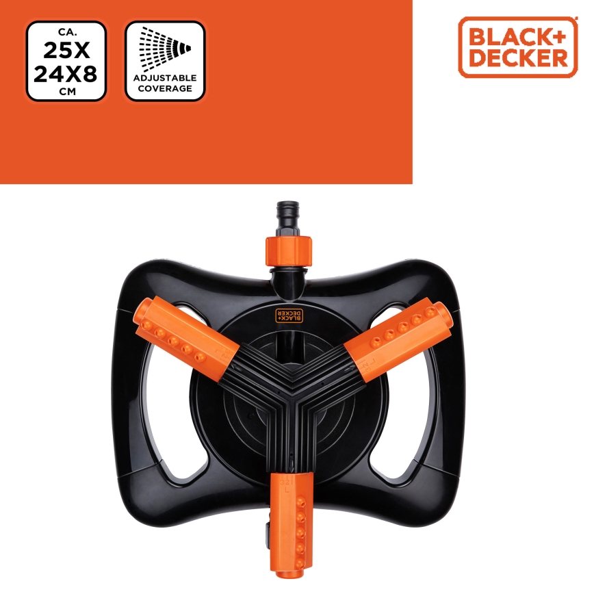 Aspersor circular cu trei capete BLACK+DECKER