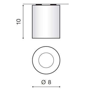 Azzardo AZ2558 - Plafonieră exterior ARO 1xGU10/50W/230V IP54