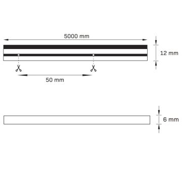 Bandă LED de exterior NEON 5m LED/40W/24V portocalie IP65