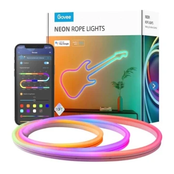 Bandă LED Govee flexibilă Neon SMART RGBIC 3m Wi-Fi IP67