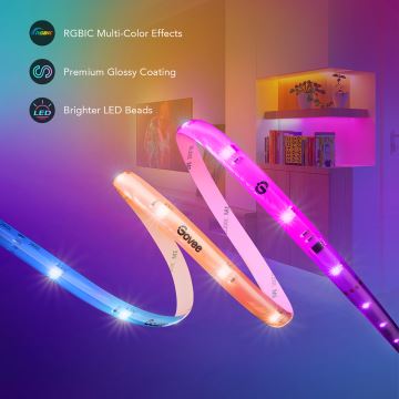 Bandă LED Govee Wi-Fi RGBIC Smart PRO 3m – extra durabilă