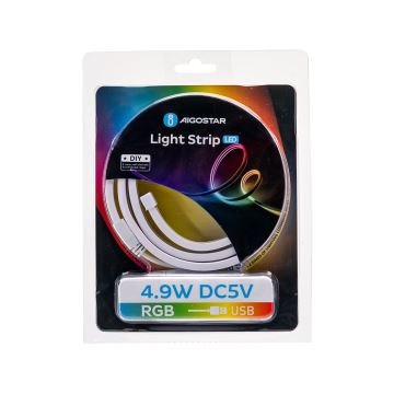 Bandă LED RGB Aigostar 1m LED/4,9W/5V IP65