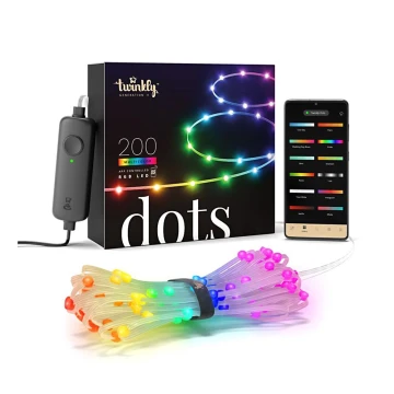 Bandă LED RGB de exterior dimabilă DOTS 200xLED 10m IP44 WiFi Twinkly TWD200STP-TEU