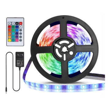 Bandă LED RGB dimabilă 5m LED/24W/12/230V IP65 Aigostar + telecomandă