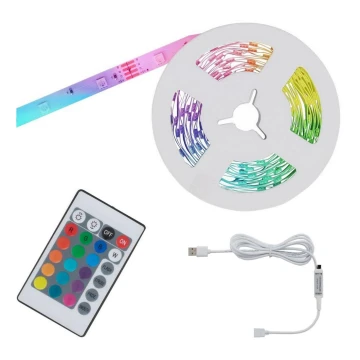 Bandă LED RGB dimabilă 6,6m LED/6W/USB Brilo + telecomandă