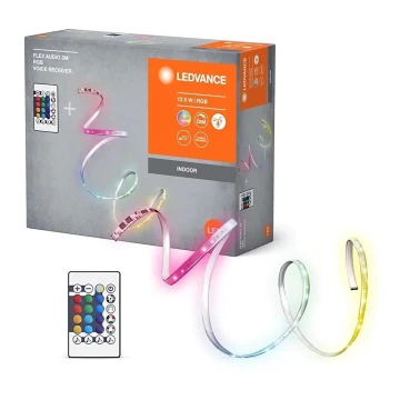 Bandă LED RGB dimabilă FLEX AUDIO 3m LED/12,5W/230V Ledvance + telecomandă