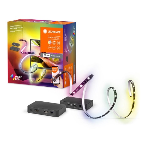 Bandă LED RGB dimabilă pentru televizor SYNCH BOX FLEX SMART+ MAGIC 4,5m LED/18W/230V Wi-Fi Ledvance