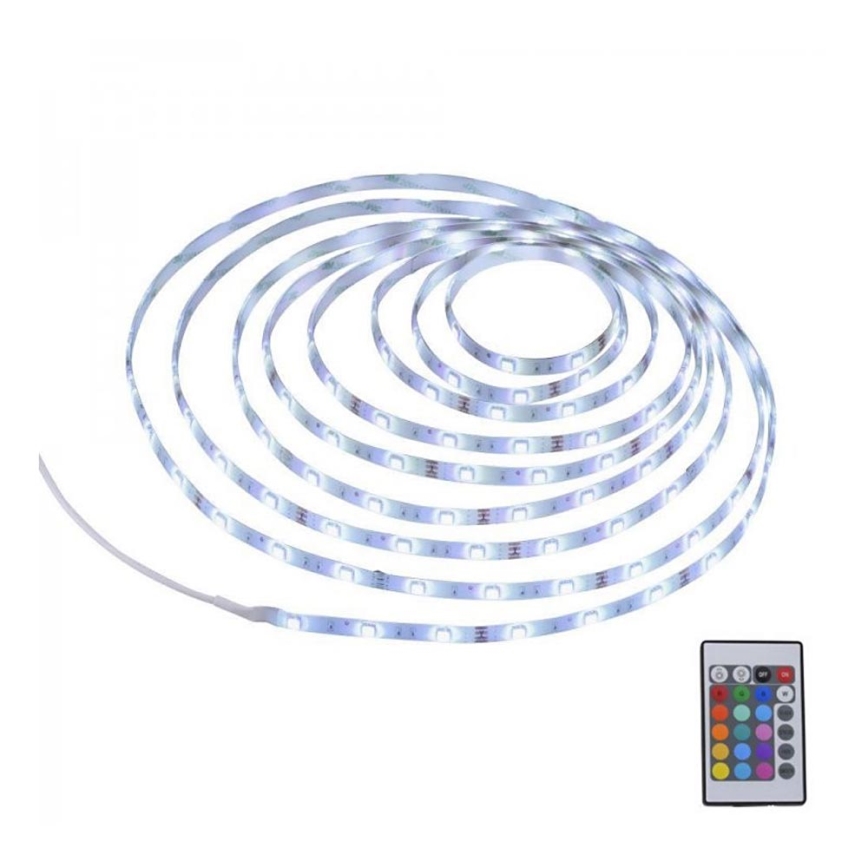 Bandă LED RGB dimabilă TEANIA 10m LED/24W/12/230V Leuchten Direkt 81219-70 + telecomandă