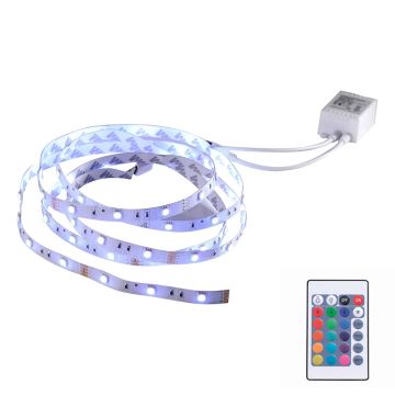 Bandă LED RGB dimabilă TEANIA 10m LED/24W/12/230V Leuchten Direkt 81219-70 + telecomandă