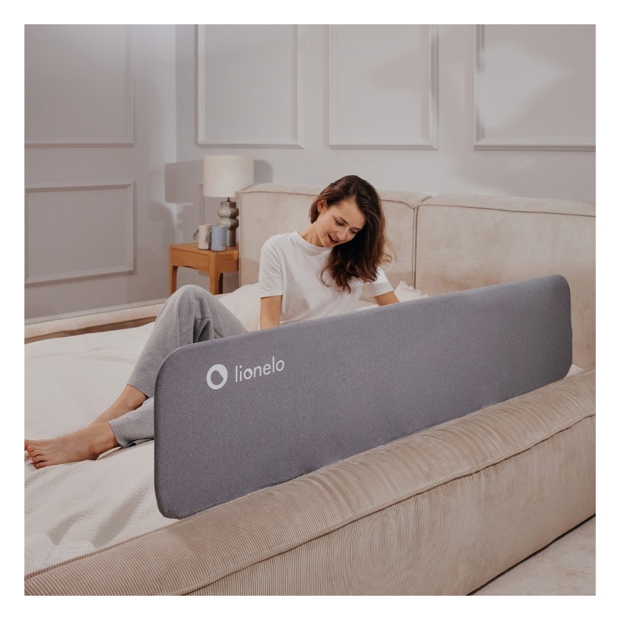 Barieră de siguranță pentru pat Lionelo LORA XL gri închis