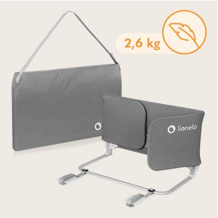 Barieră de siguranță pentru pat Lionelo LORA XL gri închis