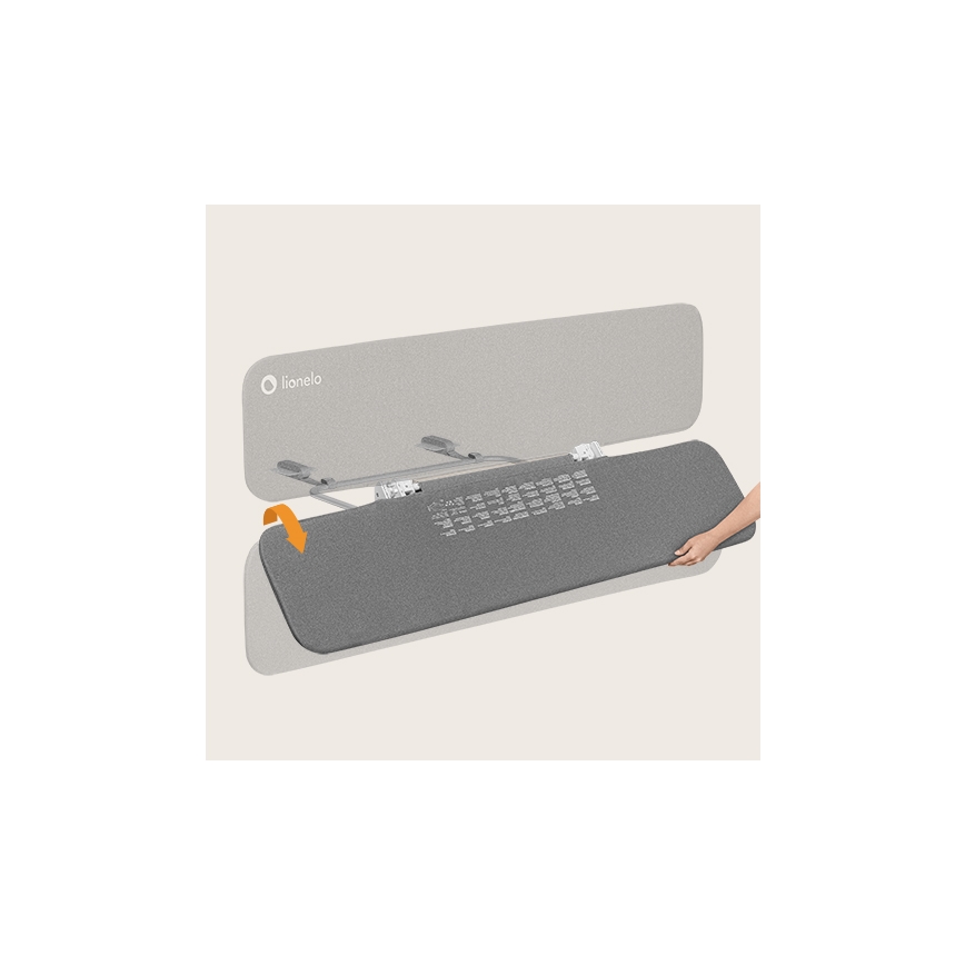 Barieră de siguranță pentru pat Lionelo LORA XL gri închis