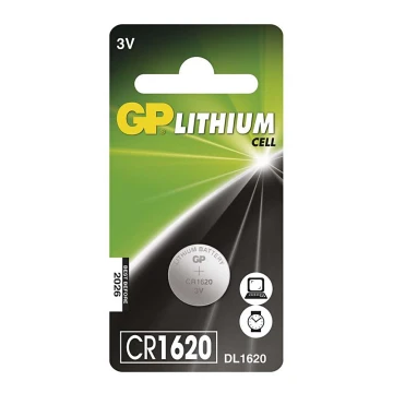 Batere buton cu litiu CR1620 GP LITHIUM 3V/75 mAh