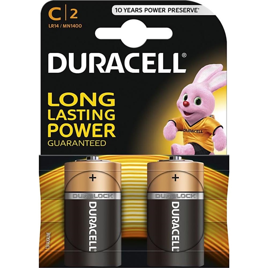 Baterie alcalină 2 buc. Duracell Basic LR14/C 1,5V 2200 mAh