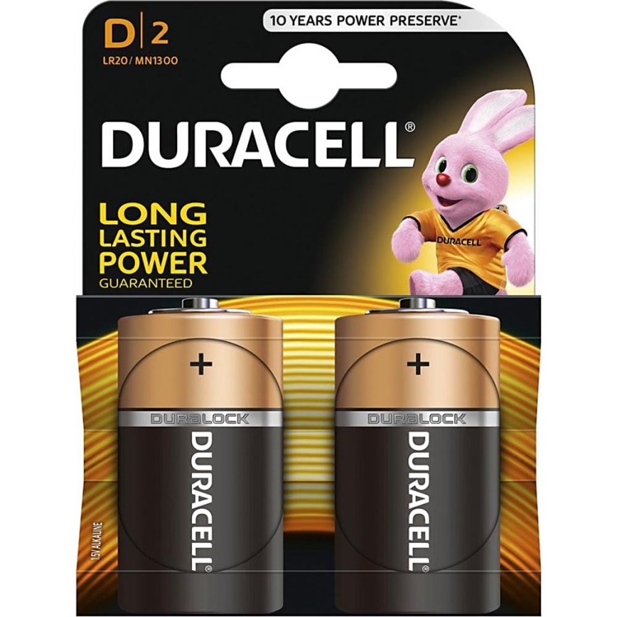 Baterie alcalină 2 buc. Duracell Basic LR20/D 1,5V 12500 mAh