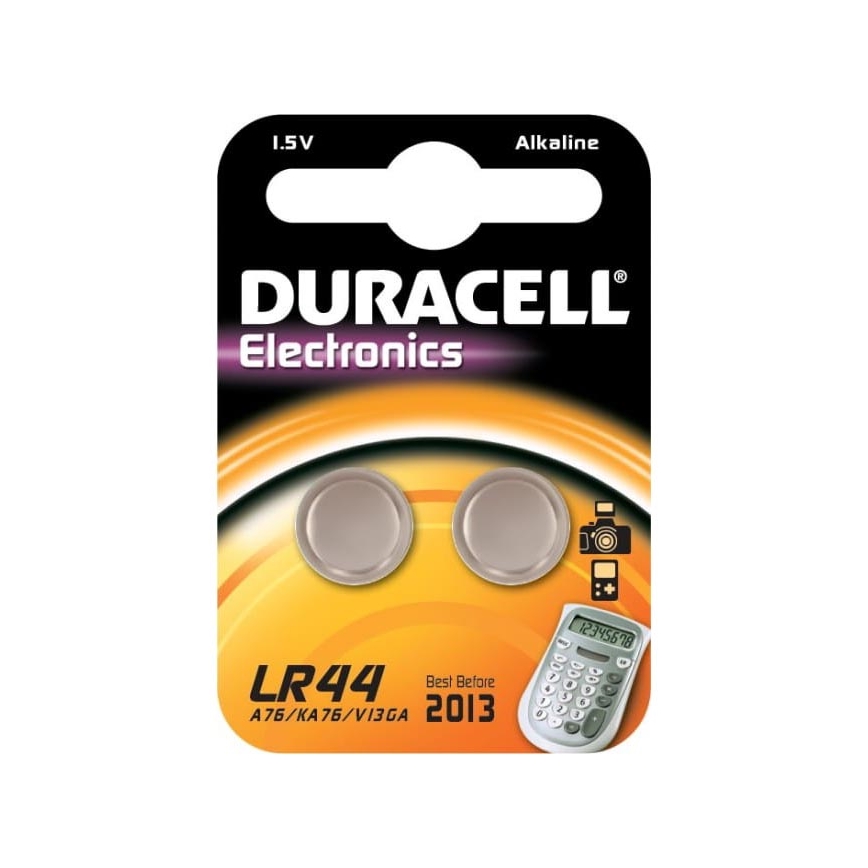 Baterie alcalină 2 buc. Duracell LR44/A76 1,5V 150 mAh