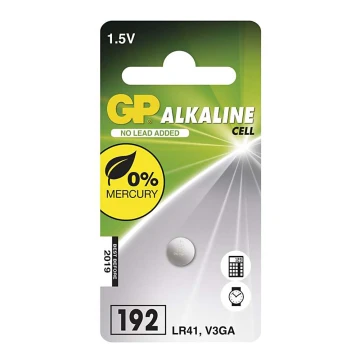 Baterie buton alcalină LR41 GP ALKALINE 1,5V/24 mAh