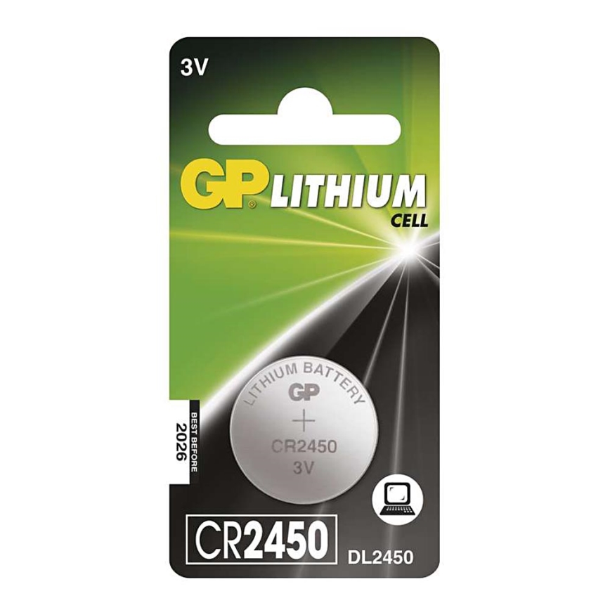 Baterie buton cu litiu CR2450 GP LITHIUM 3V/600 mAh