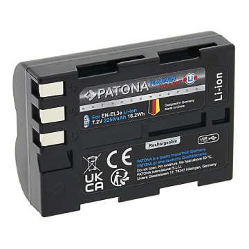 Baterie Nikon EN-EL3E 2250mAh Li-Ion Platinum încărcare USB-C PATONA