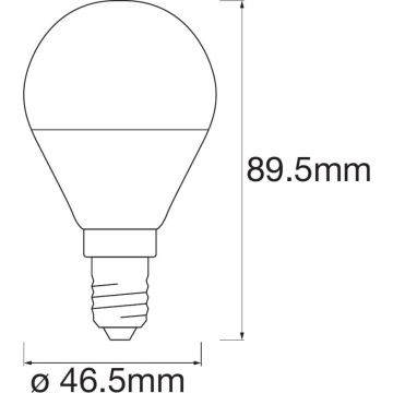 Bec de iluminare LED RGB SMART + E14/5W/230V 2700K-6500K Wi-Fi - Ledvance