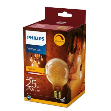Bec dimmabil LED VINTAGE Philips G93 E27/4W/230V 1800K