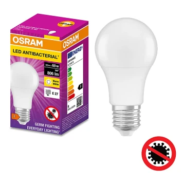 Bec LED antibacterian A60 E27/8,5W/230V 2700K Osram
