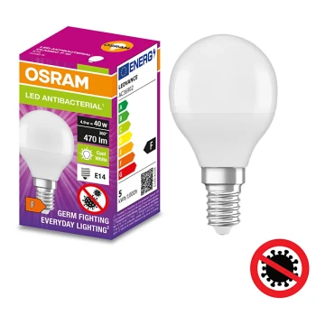 Bec LED antibacterian P40 E14/4,9W/230V 4000K Osram