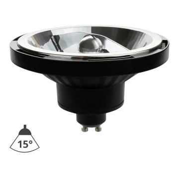 Bec LED AR111 GU10/12W/230V 3000K 15° negru