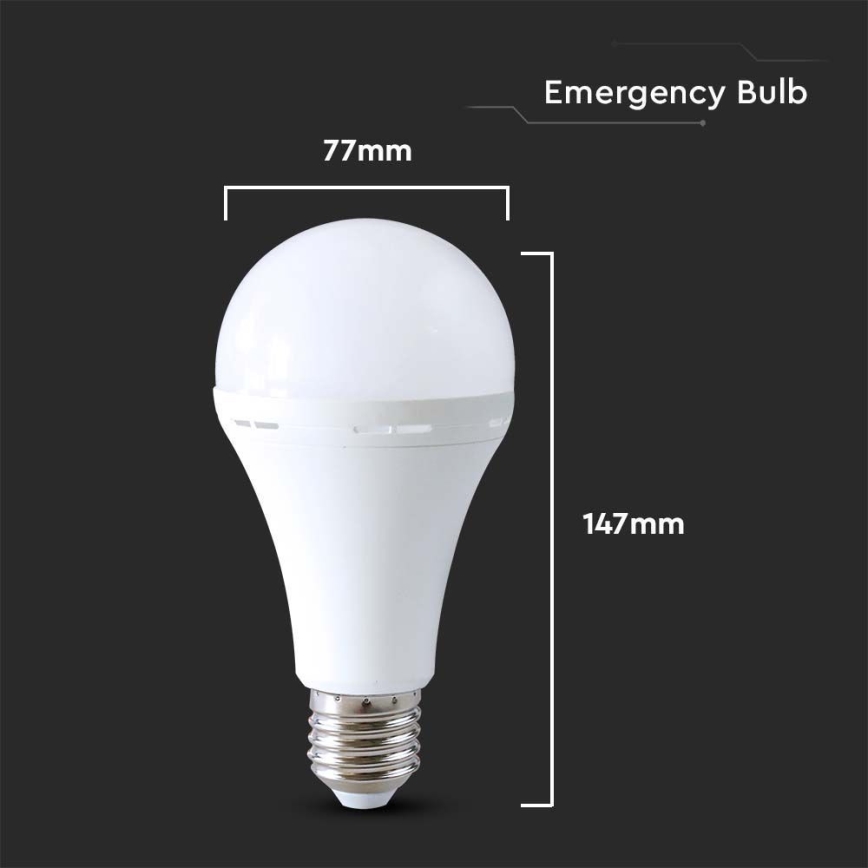 Bec LED cu mod de urgență A80 E27/12W/230V 4000K