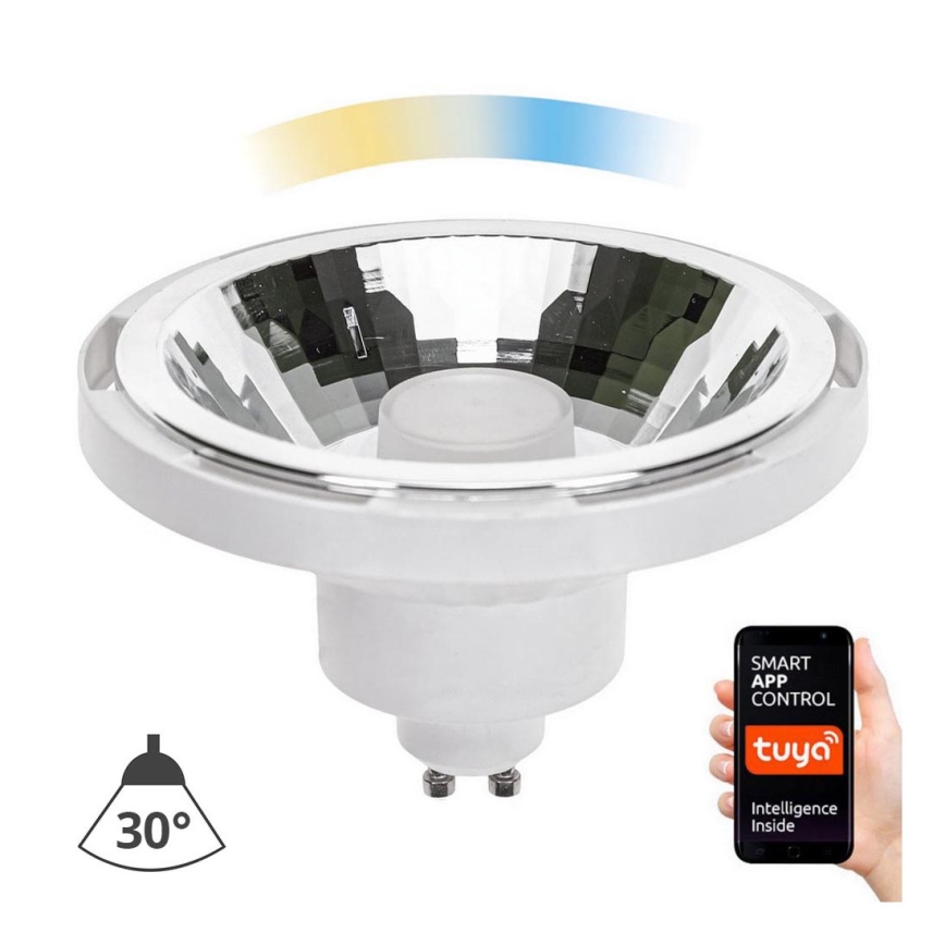 Bec LED dimabil AR111 GU10/10W/230V 3000-6500K Wi-Fi Tuya alb 30°