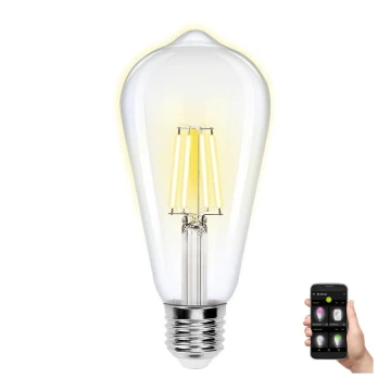 Bec LED dimabil FILAMENT ST64 E27/6W/230V 2700-6500K Wi-Fi Aigostar