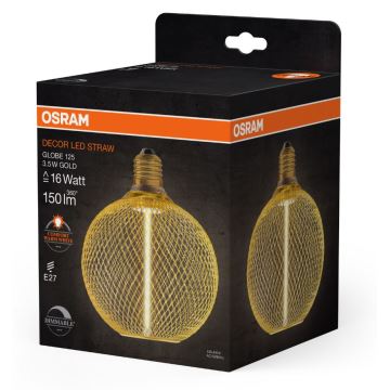 Bec LED dimabil Osram DECOR FILAMENT G125 E27/3,5W/230V 1800K auriu
