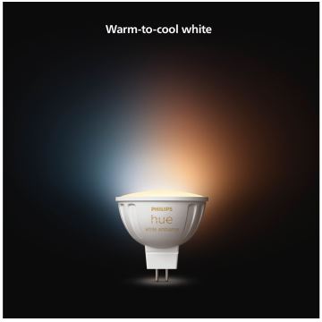 Bec LED dimabil Philips Hue White Ambiance GU5,3/MR16/5,1W/12V 2200-6500K