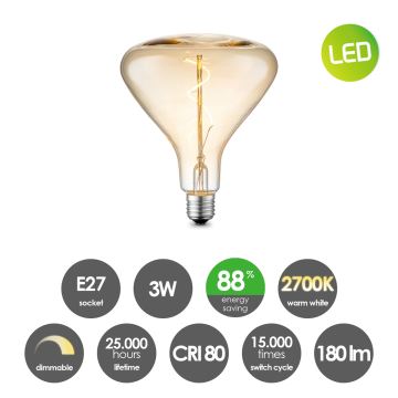 Bec LED dimabil VINTAGE EDISON E27/3W/230V 2700K