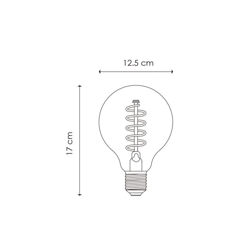 Bec LED dimabil VINTAGE EDISON G125 E27/4W/230V 2200K