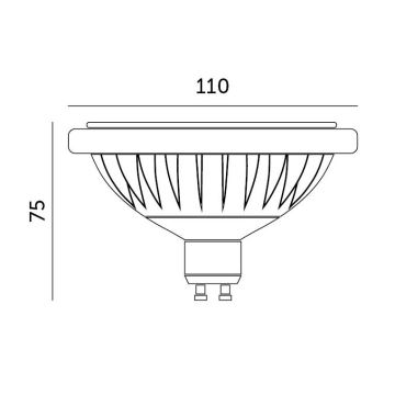 Bec LED ES111 GU10/15W/230V 4000K