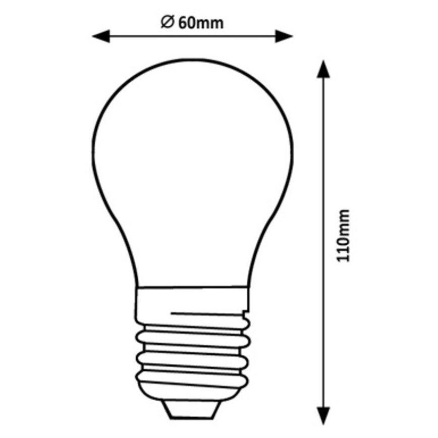 Bec LED A60 E27/4W/230V 4000K clasă energetică A Rabalux