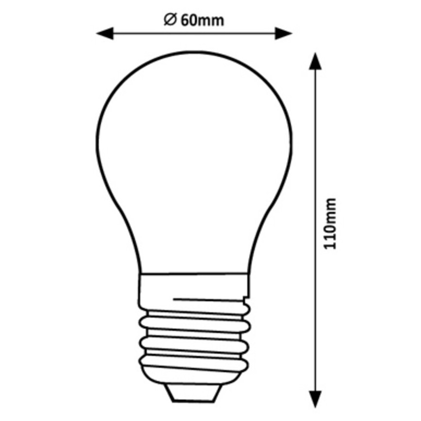 Bec LED A60 E27/7W/230V 3000K clasă energetică A Rabalux