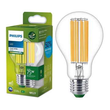 Bec LED FILAMENT Philips A70 E27/5,2W/230V 4000K