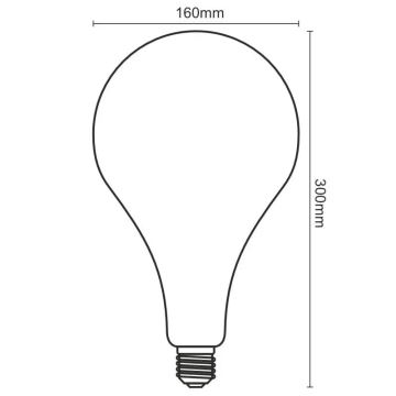 Bec LED FILAMENT SPIRAL VINTAGE A165 E27/4W/230V 2000K